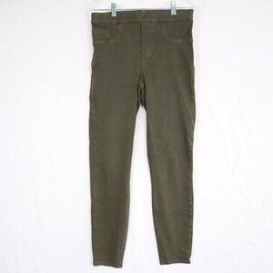 Spanx Jeggings Womens Medium Pull On Pants Skinny Jeans Stretch Casual Green
